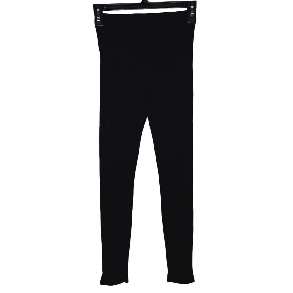 Alala Ribbed Leggings Small Black Full Length Compression Gym Yoga Athleisure